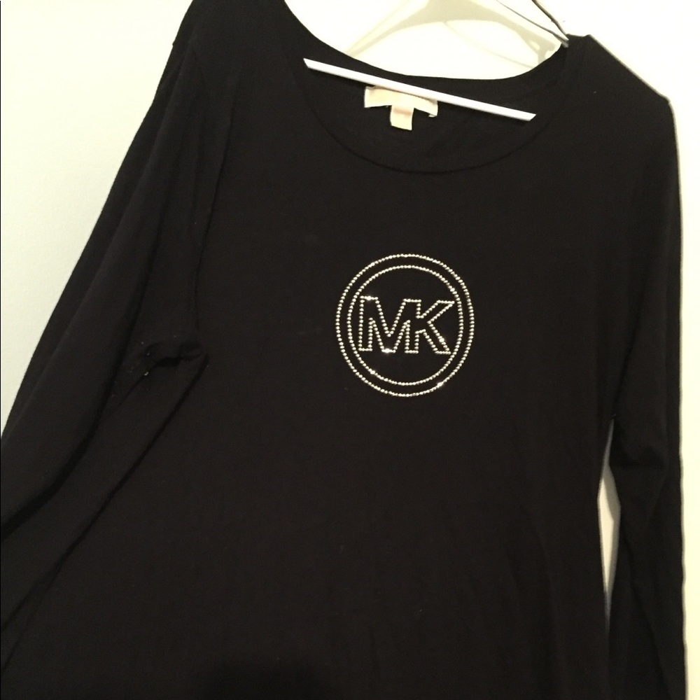 Michael Kors Rhinestone Logo Top